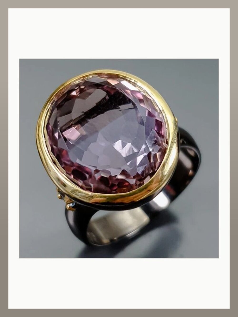 Ring 15CT Ametrine with Topaz Accents 925 STUNNING!